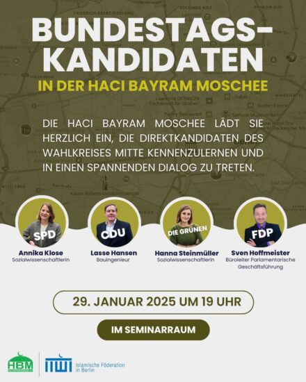 Bundestagskandidaten besuchen die Haci Bayram Moschee – Austausch mit der Gemeinde